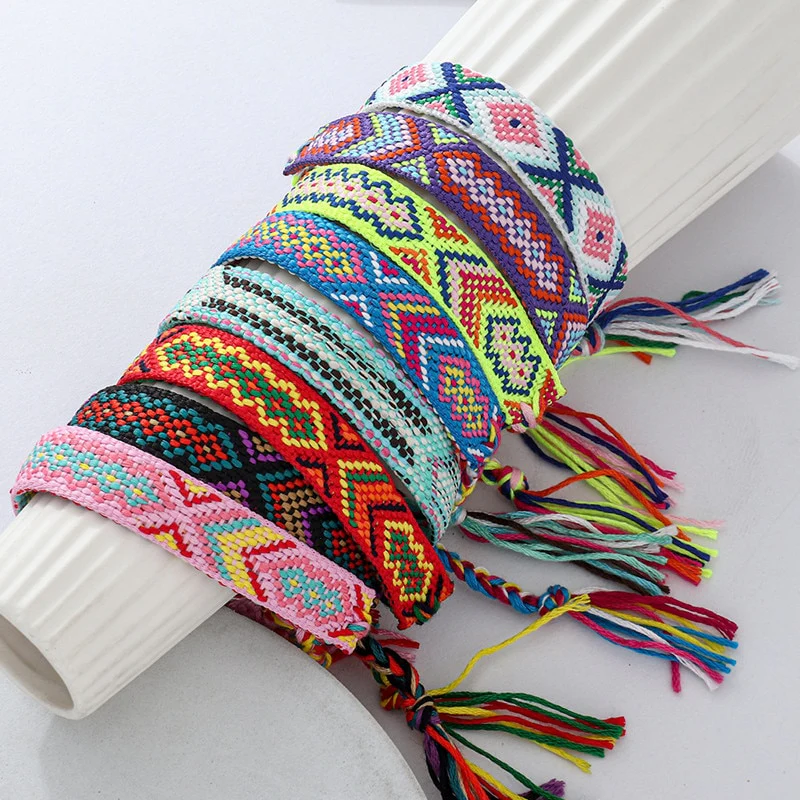 Tygarmband med tofsar (26 olika modeller) - Bild 7