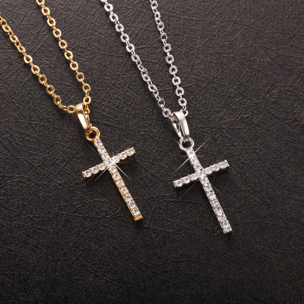 Halsband med kors - med och utan stenar - Bild 2