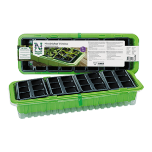 MINIDRIVHUS fönster med 24 krukor