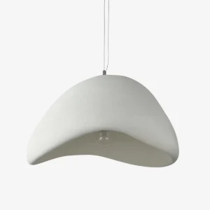 Wabi Sabi Wave taklampa, Vit pendellampa i japandi design