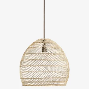 Zenith taklampa, Ø50 cm - Luftig pendellampa i flätat naturmaterial