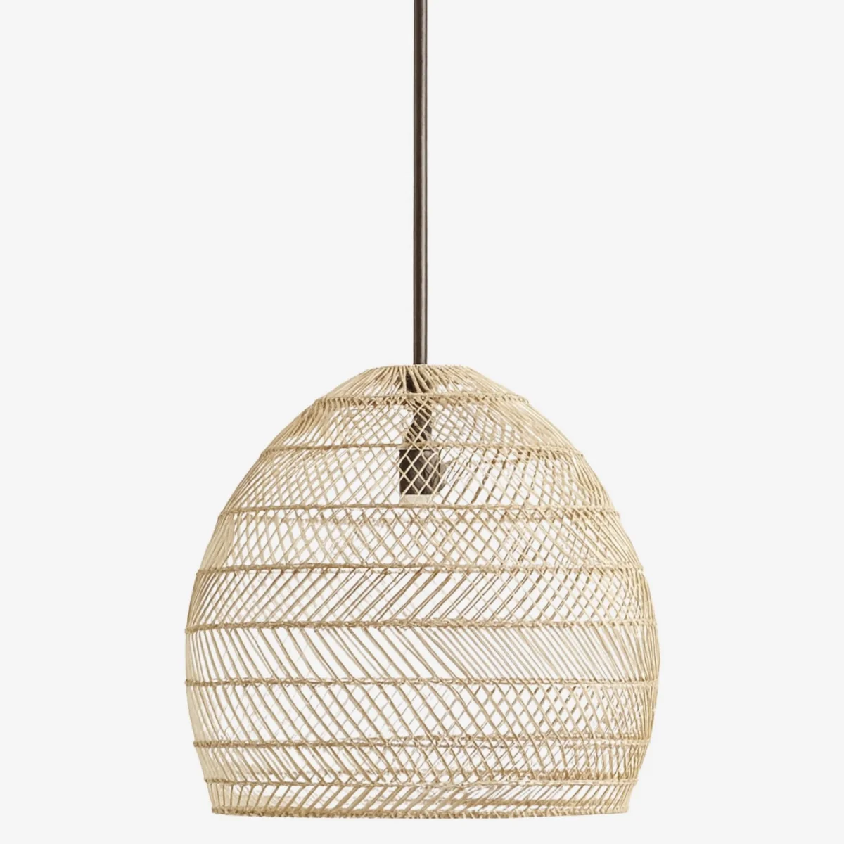 Zenith taklampa, Ø50 cm - Luftig pendellampa i flätat naturmaterial